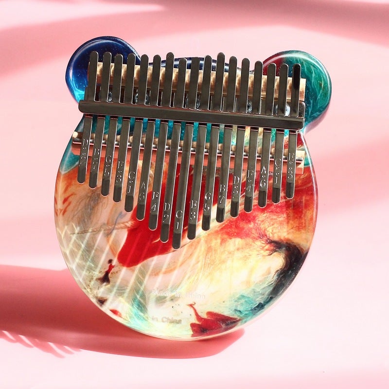 Purm Portable Kabalin Thumb Piano Kalinba 17 Tone Crystal Transparent Rabbit Bear Kalinba Piano Card Lymph - Image 1
