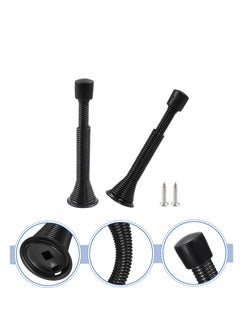 Generic Door Stopper Spring Set, 7.8-11.9 cm Adjustable Length, 4-Pack with Rubber Tip, Wall Mounted  - Image 3