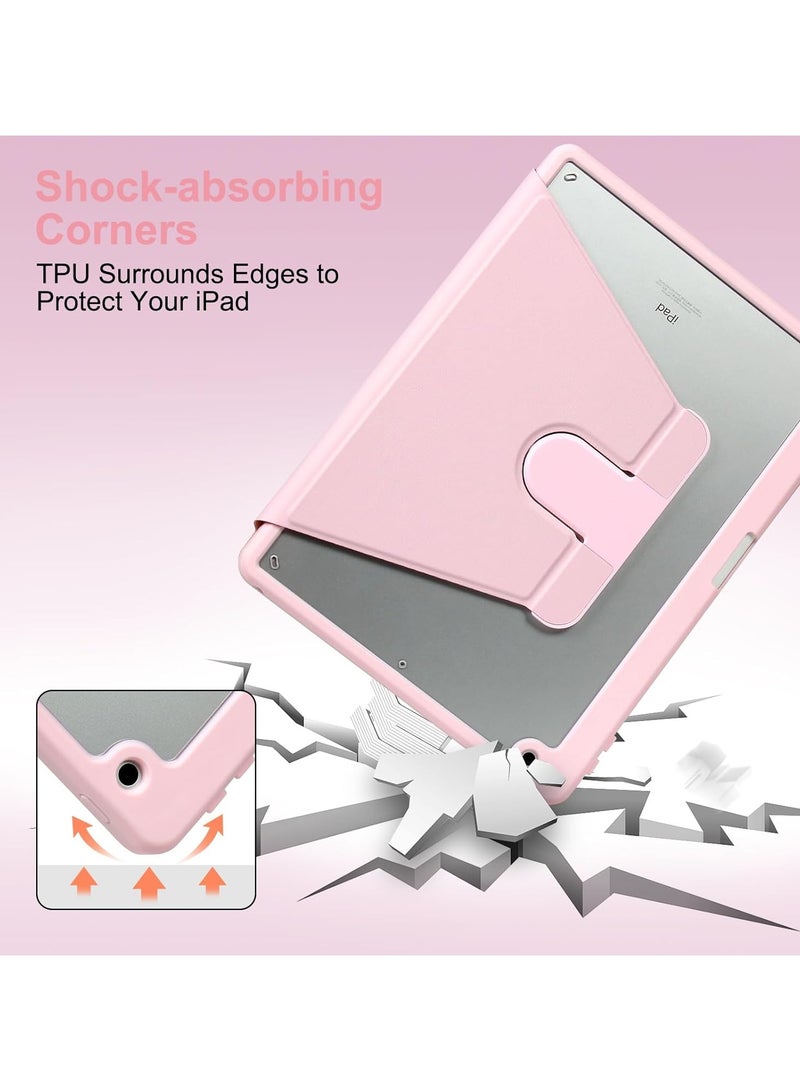 DUSALA Rotating Case for iPad 9/8/7 (10.2-Inch, 2021/2020/2019 Model, 9th/8th/7th Generation) with Pencil Holder,360 Degree Rotation Protective Stand Slim Cover Clear Back, Auto Wake/Sleep (iPad 10.2) - Image 5