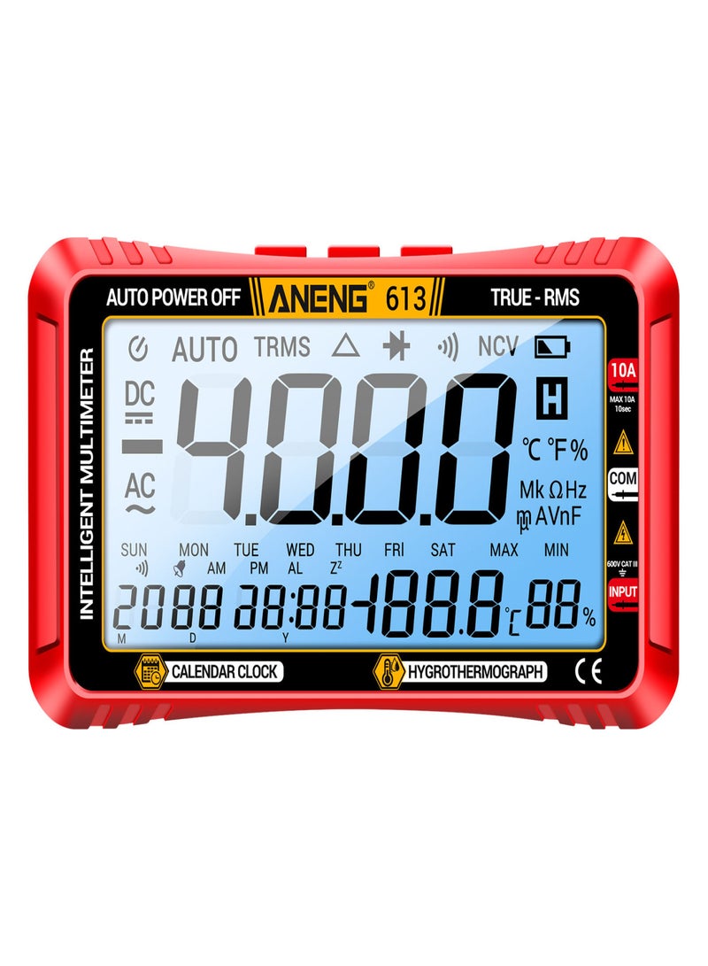 ANENG 613 3 in 1 Smart Multimeter Perpetual Calendar Temperature Hygrometer 4000 Counts Digital AC/DC Curent Voltage Resistance Capacitor Tester Professional Test Tools - Image 1