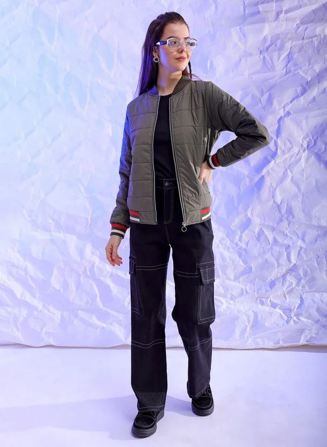 Freehand  Women Regular Fit Solid Puffer Jacket for Women | Best Price UAE