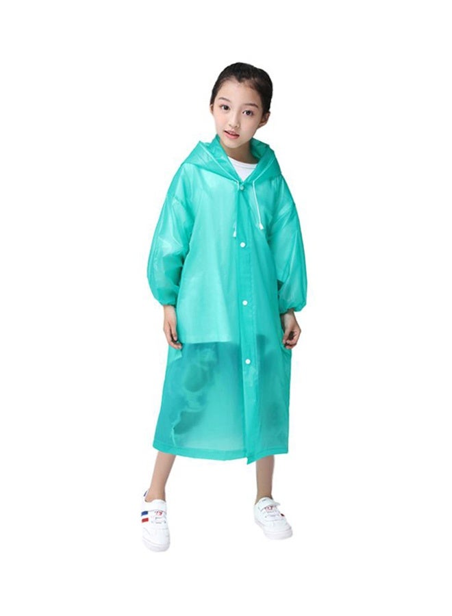 Eva Children's Raincoat Thickened and Lengthened Raincoat Drawstring Hooded Solid Raincoat Full Body Rainstorm Proof Outdoor Raincoat - Image 1