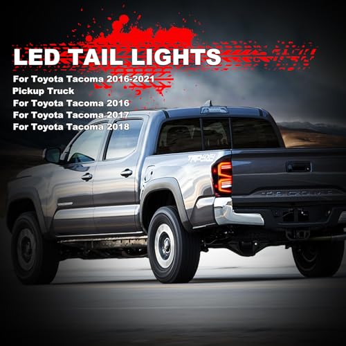 Cavauu LED Tail Lights for Toyota Tacoma 2016 2017 2018 2019 2020 2021, 2016-2021 Tacoma Pickup Truck Tail lamps, Taillights Rear Brake Light - Image 4