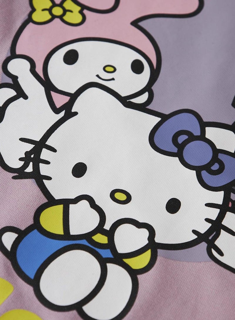NAME IT Kids Hello Kitty Graphic Crew Neck T-Shirt - Image 4