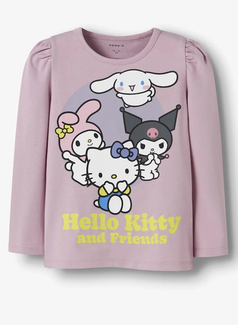 Name It Dawn Pink Kids Hello Kitty Graphic Crew Neck T-Shirt for Women | Best Price UAE