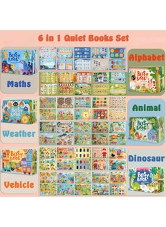 Generic 6-Piece Quiet Book Set for Toddlers, Early Learning Activities Puzzle Paste Matching Game Toy, Kids Educational Magic Tape Wooden Busy Books Toys  - Image 2