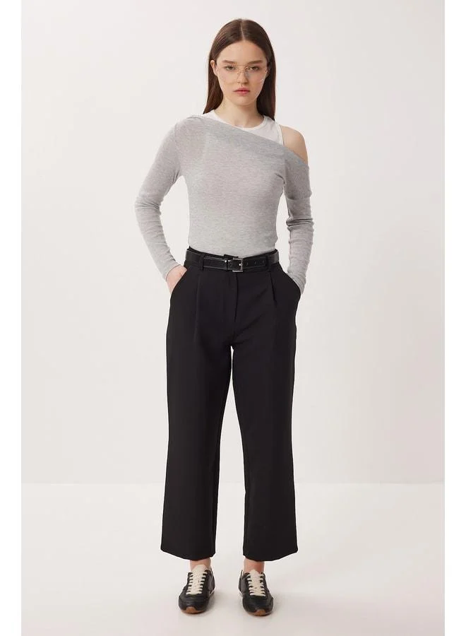 Lovely Istanbul High-Waist Knitted Pants LZV0058 BLACK.