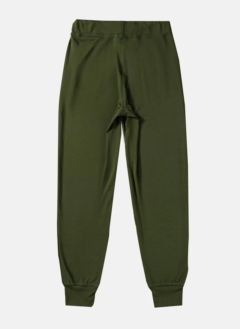 YUNIQEE Olive Plain Jogger Trouser