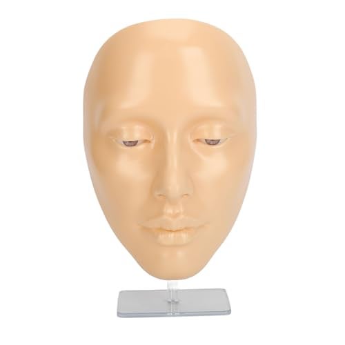 Jauarta 5D Silicone Makeup Practice Face Teaching Face Eye Cosmetic Mannequin Board for Cosmetology White - Image 1