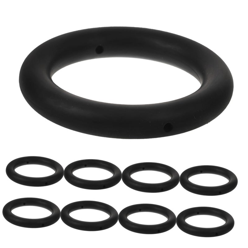 9 Pcs Colored Silicone Rings For DIY Keychains Bracelets And Crafts Accessories - Image 2