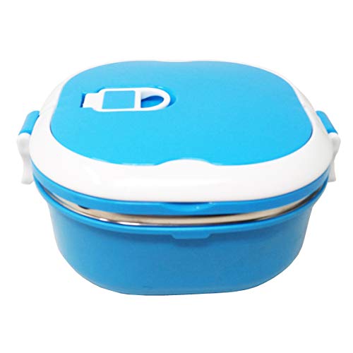 PARTEET Stainless Steel Insulated 2 Grid Lunch Box with Spoon (Assorted Color) Size: 800ML - Image 1