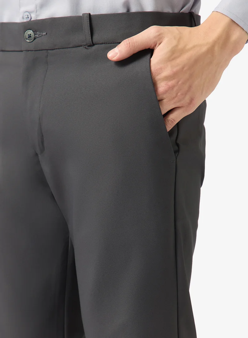 Robert Wood  Relaxed Fit Textured Formal Pants for Men | Best Price UAE