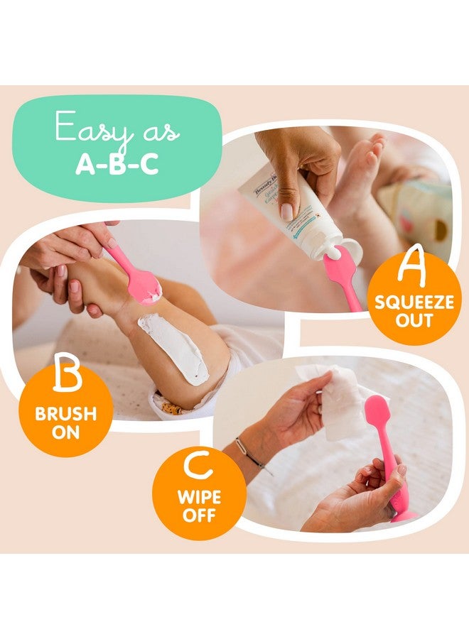 بيبي بام برَش فرشاة أرداف بومكو بيبي + ملعقة كريم حفاضات صغيرة مع حقيبة - ملعقة خالية من مادة BPA، ملعقة حفاضات ناعمة، أداة وضع كريم حفاضات الأطفال، أساسيات حقيبة الحفاضات من ابتكار الأم، ملعقة المؤخرة - Image 4