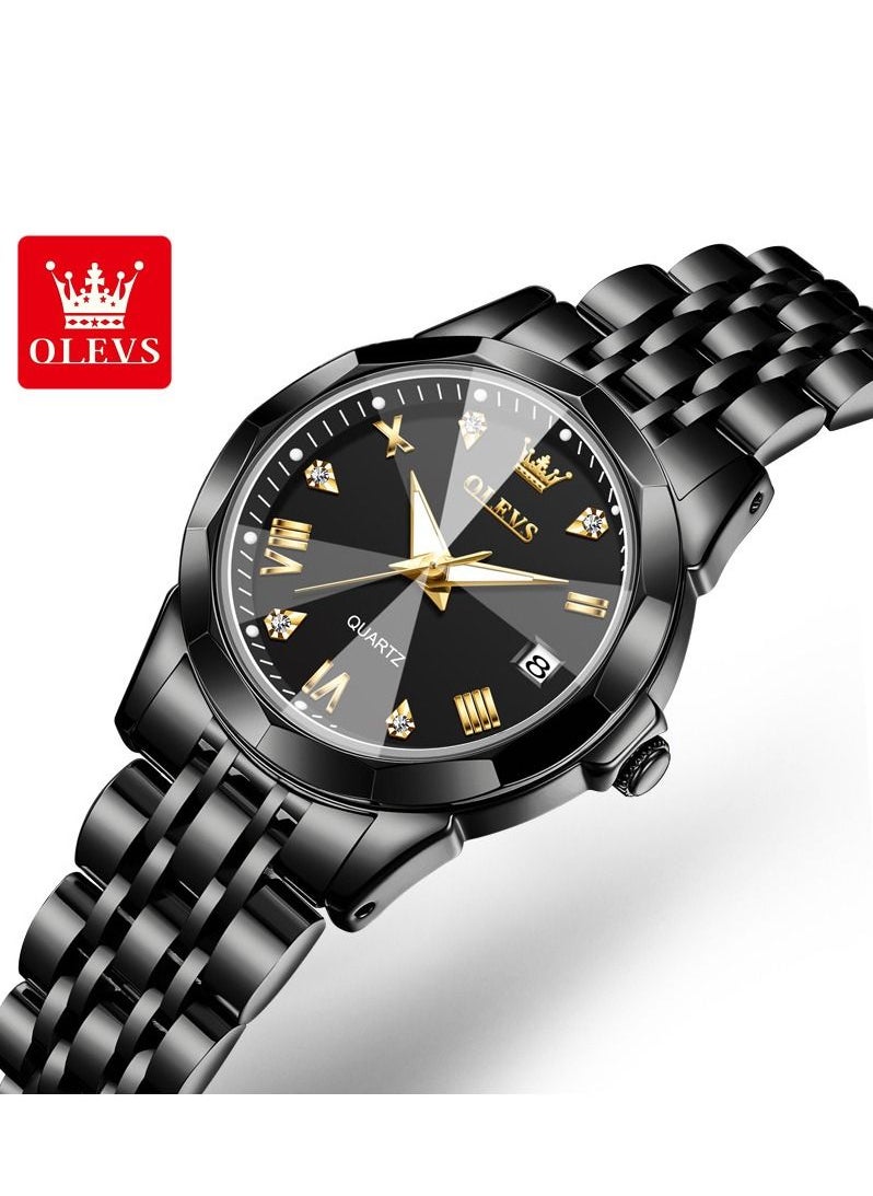 OLEVS Top Brand Women's Watches Elegant Rhombus Mirror Original Quartz Ladies Wristwatch Stainless Steel Waterproof Luminous New  - Image 1