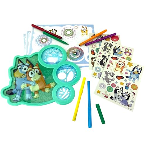Spirograph Cyclex Set Bluey Drawing Kit Arts and Crafts Bluey Toys Art Supplies Stickers for Kids Spiral Art Markers Design Sheet Included Ages 5 - Image 5