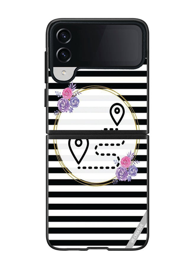 VR CREATIVE Protective Case Cover For Samsung Galaxy Z Flip4 Location Design Multicolour - Image 1
