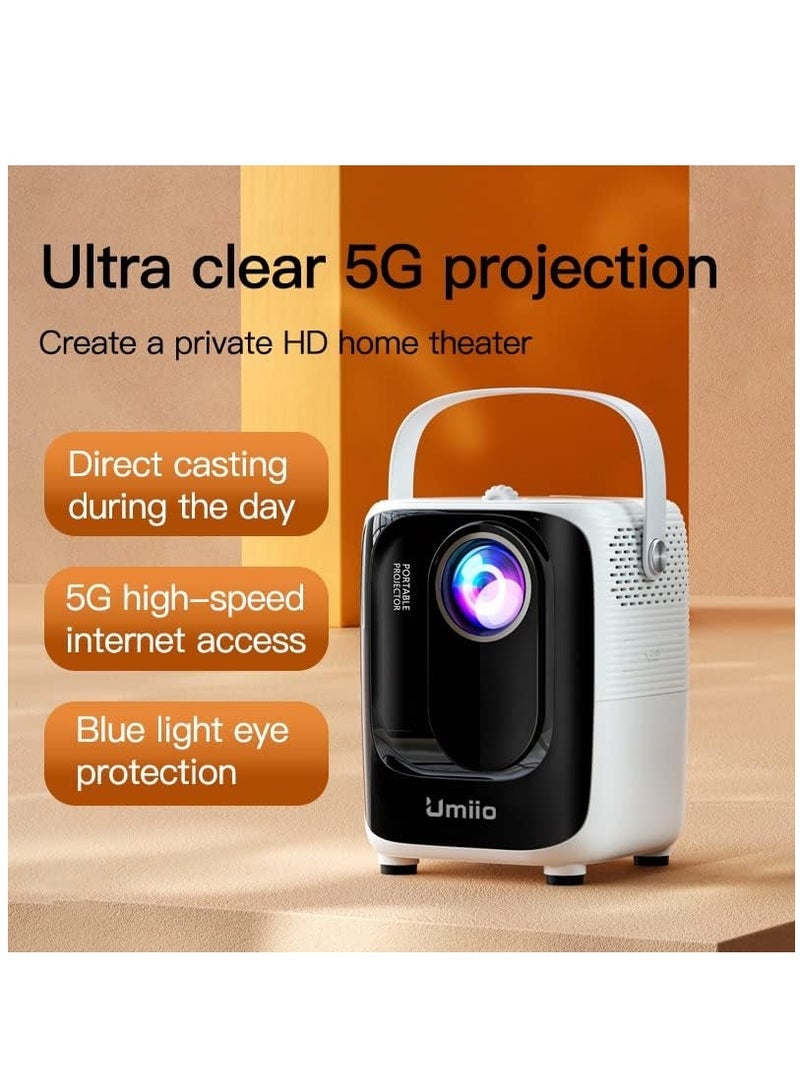 Portable Chip Intelligence 5G Projector Support WiFi, Bluetooth HD With Aspect Ratio For Home - Image 2