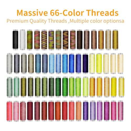 Ghguole 66 Color Sewing Kit for Adults,305 Pcs Sewing Thread Kit,Portable Needle and Thread Kit for Sewing,for Adults, Kids, Beginner, Home, Travel, Emergency Sewing Kits - Image 3