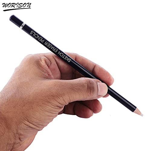 Worison Eraser Pencil for Sketching Drawing Arts Graphics Designs - Set of 6 - Image 5