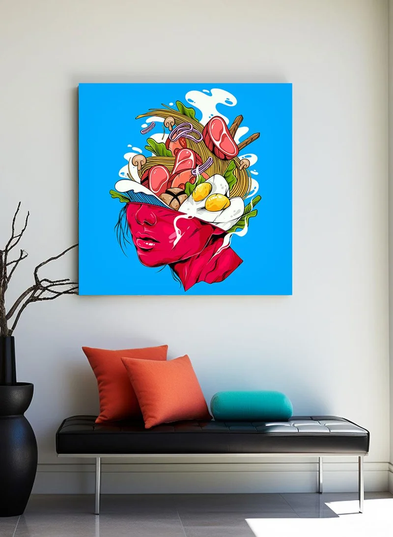 LOWHA Canvas Wall Art Stretched Over Wooden Frame with Arches Retro Style Art Pattern Painting