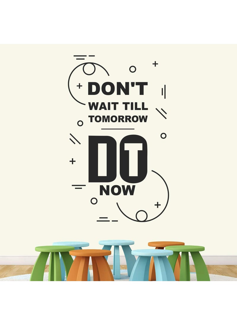 StickMe - StickMe 'Do It Now - Office - Inspirational - Motivational - Quotes - Wall Sticker ' -SM640 (Multi Colour, Vinyl - 80cm X 50 cm) - Image 1