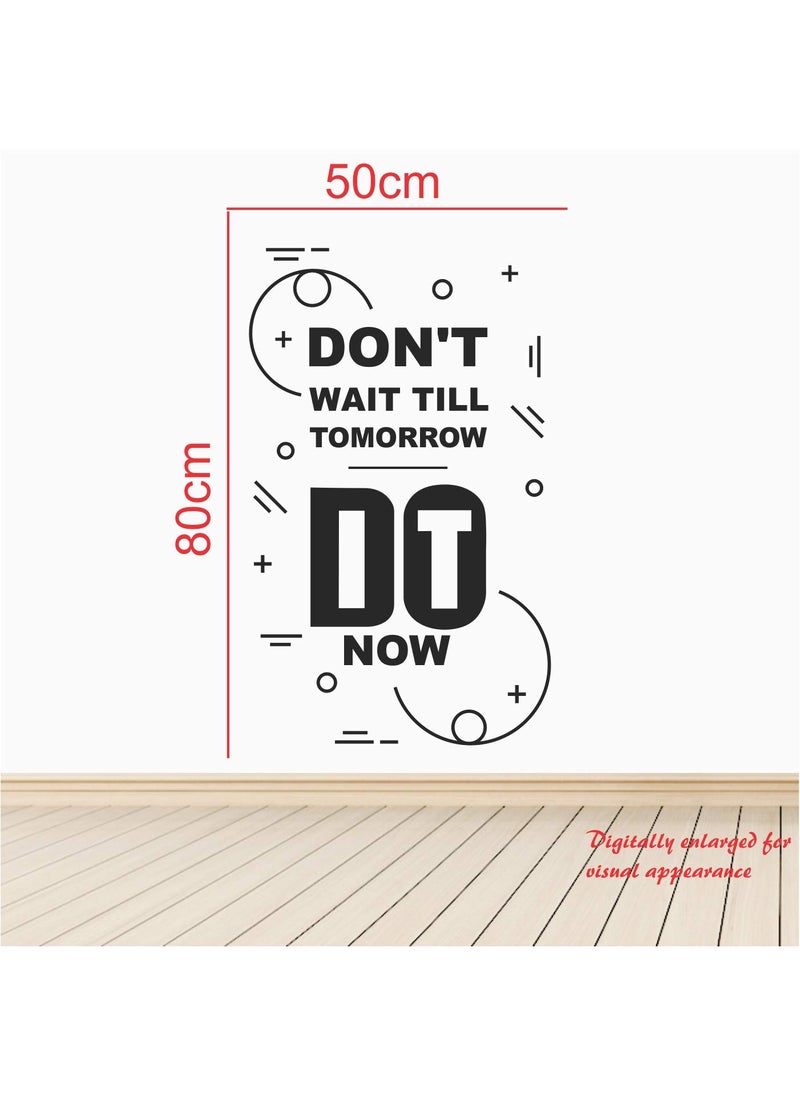 StickMe - StickMe 'Do It Now - Office - Inspirational - Motivational - Quotes - Wall Sticker ' -SM640 (Multi Colour, Vinyl - 80cm X 50 cm) - Image 1