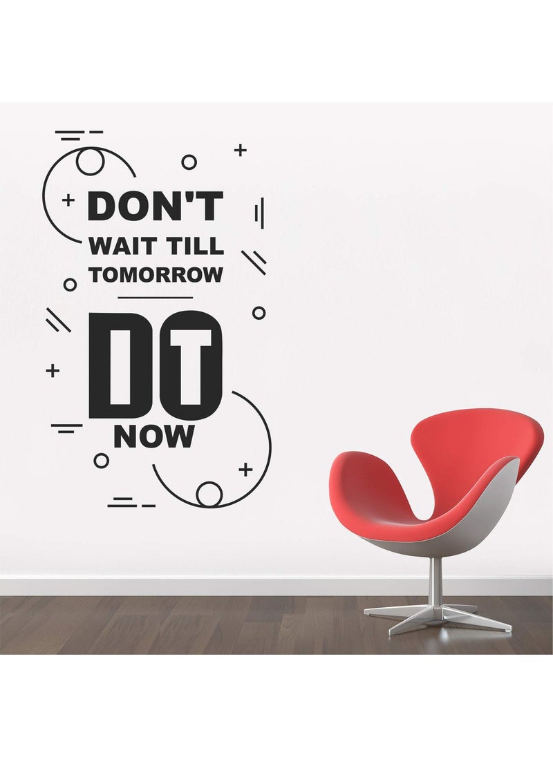 StickMe - StickMe 'Do It Now - Office - Inspirational - Motivational - Quotes - Wall Sticker ' -SM640 (Multi Colour, Vinyl - 80cm X 50 cm) - Image 1