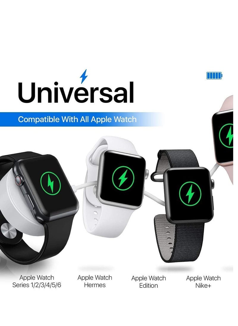 Gravity Magnetic Wireless Charging Dock Portable Smart USB Watch Charger Cable For Apple iWatch (Series 7/6/5/4/3/2) Apple watch For iPhone - White - Image 3