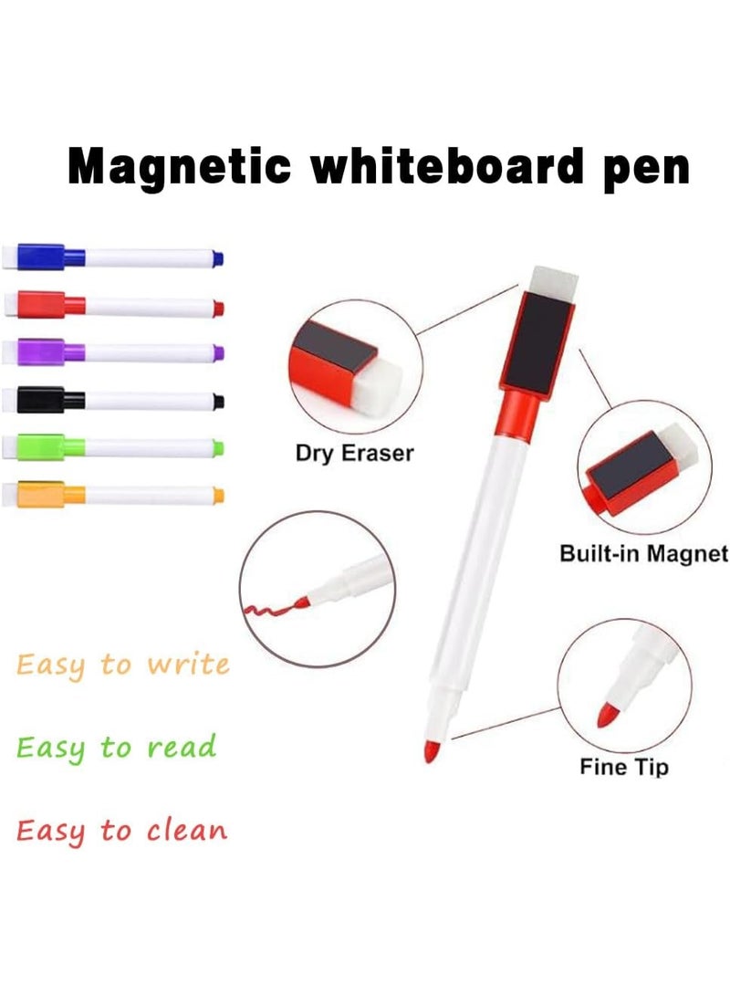 PTTIMFFM Magnetic Clear Acrylic Dry Erase Board for Fridge, Weekly Planner, Memo, Grocery List Organizer with 6 Markers & Eraser - Image 4