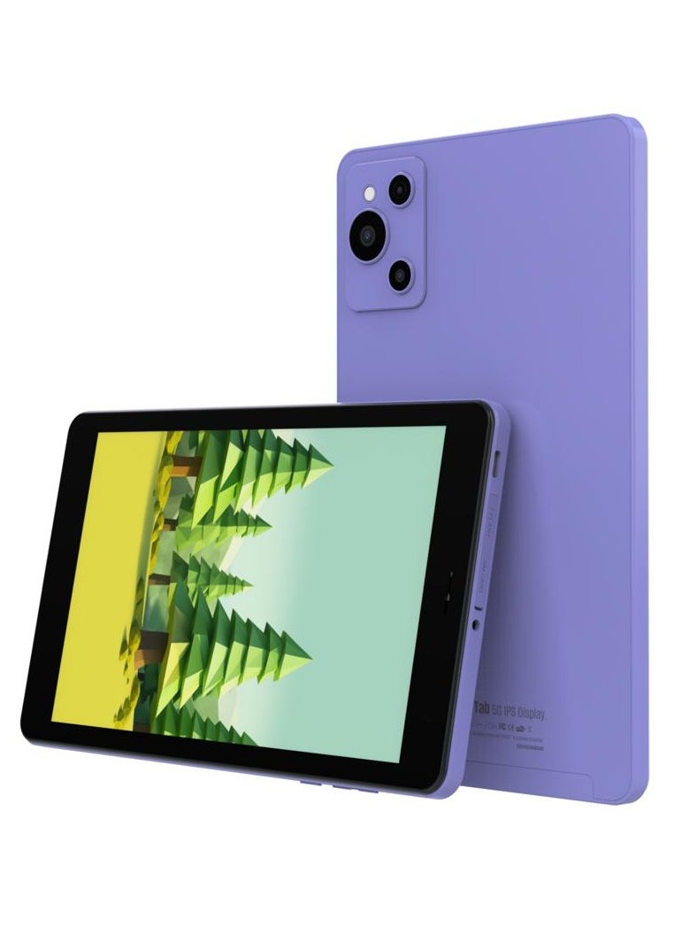 HEATZ Premium H8 Tablet 8 Inch Dual SIM Purple 8GB RAM 512GB 5G With Bluetooth Keyboard  - Image 1