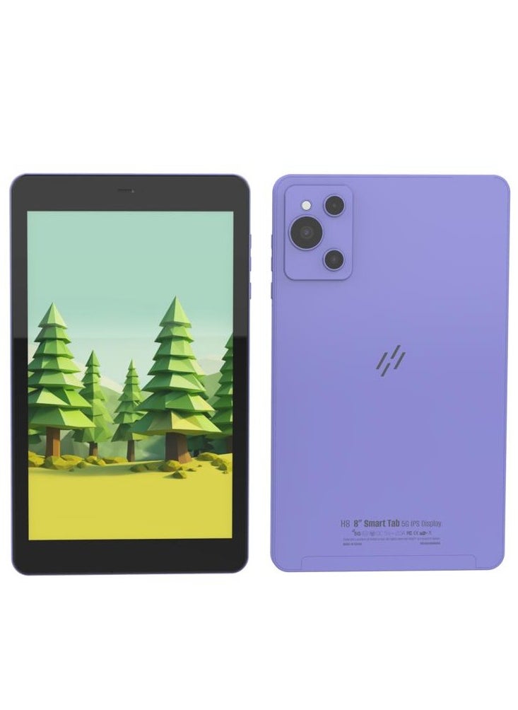 HEATZ Premium H8 Tablet 8 Inch Dual SIM Purple 8GB RAM 512GB 5G With Bluetooth Keyboard  - Image 3