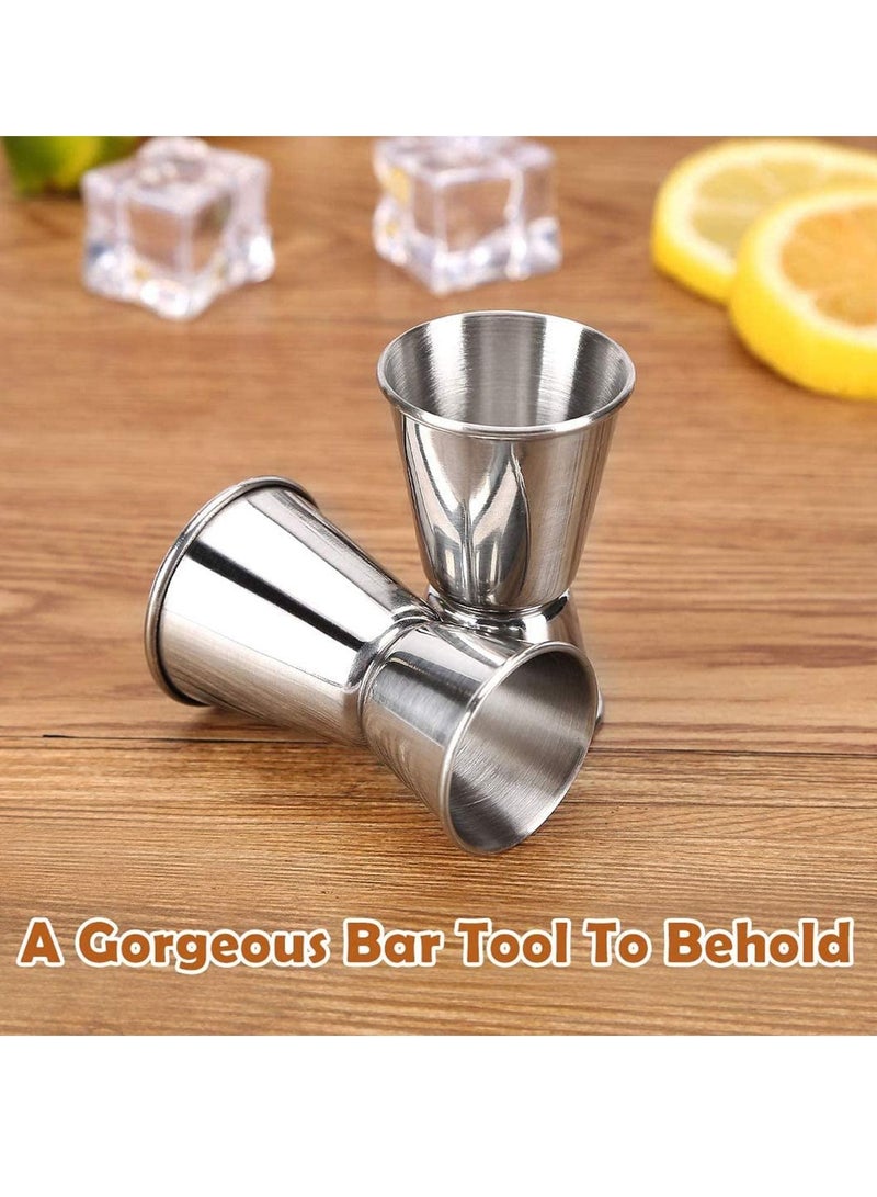 Double Jigger, Stainless Steel Measure Cup Dual Spirit Measurer Double Shot 30ml/60ml Short Drink Mixer Jigger for Party, Wedding Anniversary, Birthday - Image 2