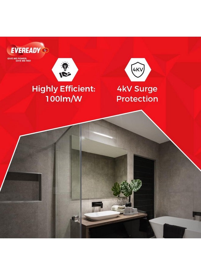 Eveready Eveready 5W LED Batten | Highly Efficient | 100lm/W | Fire Retardant PC Body | Pack of 2 | Lasts Upto 25000 Hours | 4kV Surge Protection | BIS Approved | Made in India | White, Cool Day Light - Image 3