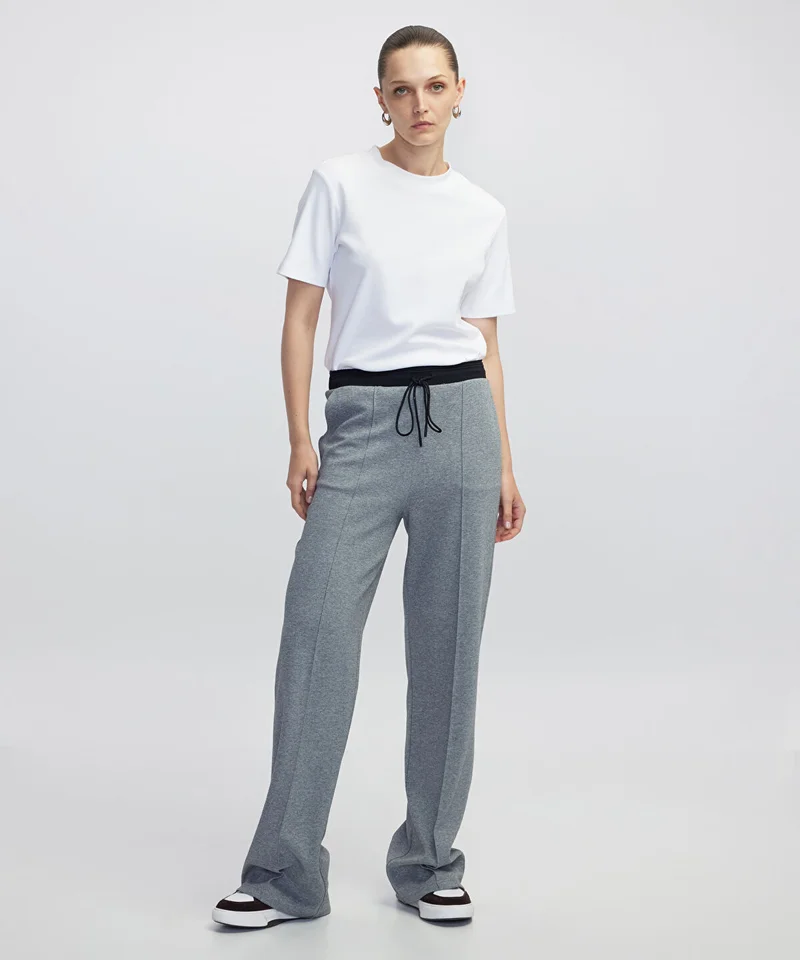 ابيكول Mixed Media Color-Block Trousers