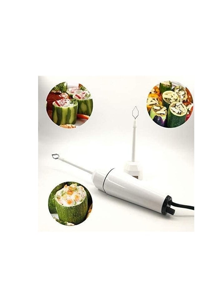 Rapid Automated Electric Zucchini Corer - Innovative kitchen tool for coring zucchini and stuffed vegetables easily and quickly - ideal for saving time and effort in preparing stuffing.