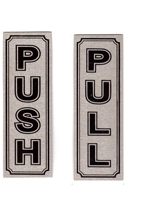 THW® Stainless Steel Self Adhesive Push & Pull Signage Board Combo