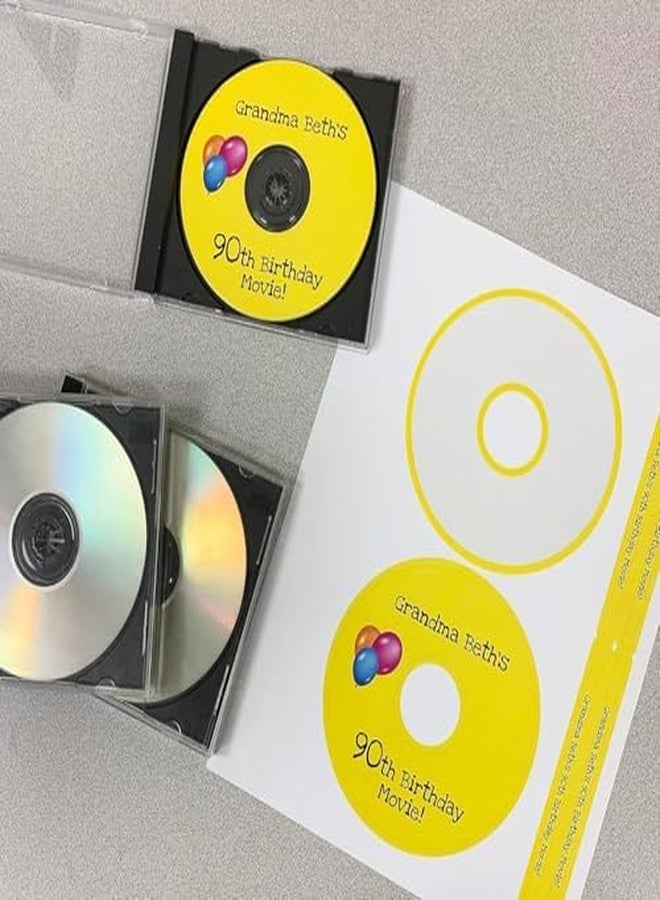 Blank Labels CD/DVD Label Full Face | Qty 20 Disc Labels, 40 Spine | 10 Sheets Total | Matte White Adhesive | Inkjet & Laser Compatible | Memorex Large Core | Easy to Peel | Blank Labels - Image 5