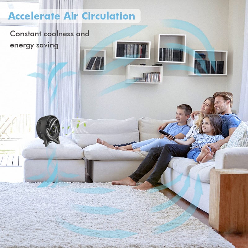 Dr. Prepare DR.PREPARE Desk Fan, 8 Inch Powerful Table Fan, Small Quiet Bedside Fan with 2 Speeds, Portable Personal Cooling Fan for Bedroom Sleeping Tabletop Office Home Kitchen Camping, Black - Image 5