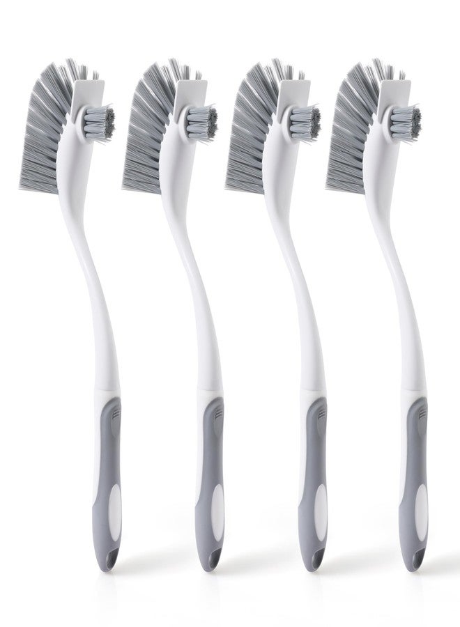 CLEANHOME 4-Pack Heavy-Duty Dish Scrub Brushes with Stiff Non-Scratch Bristles & Long Handle - Multi-Purpose Kitchen Cleaning Brushes for Pots, Pans, Bottles, Deep Cleaning - Image 1