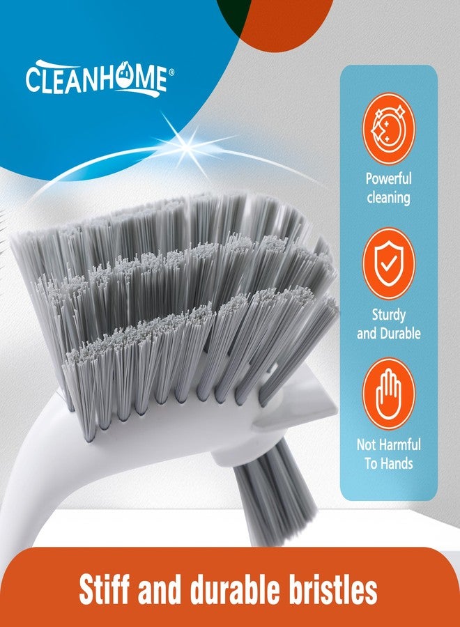CLEANHOME 4-Pack Heavy-Duty Dish Scrub Brushes with Stiff Non-Scratch Bristles & Long Handle - Multi-Purpose Kitchen Cleaning Brushes for Pots, Pans, Bottles, Deep Cleaning - Image 3