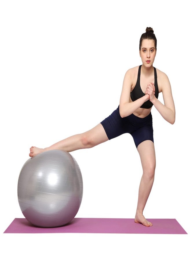 GHK F11 Gym Ball for Exercise with Inflating Pump Anti Burst Technology Ideal for Workout for Women and Men Pregnancy/Fitness Tool - Image 1