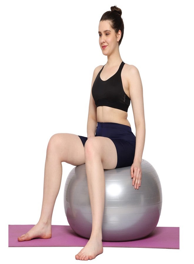GHK F11 Gym Ball for Exercise with Inflating Pump Anti Burst Technology Ideal for Workout for Women and Men Pregnancy/Fitness Tool - Image 3
