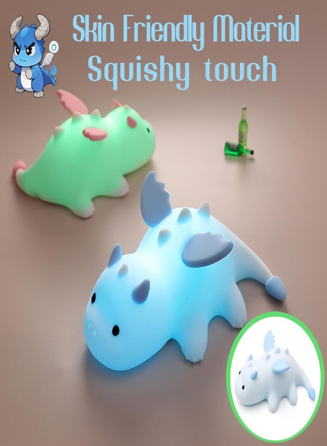POSSHE Dragon Night Light, Cute Baby Dragon Gifts, Soft Silicone Lamp with 3 Level Warm Light and RGB Changing, Breastfeeding Nursery Portable Kawaii Bedside Lamp for Baby, Toddler, Boys and Girls - Image 5