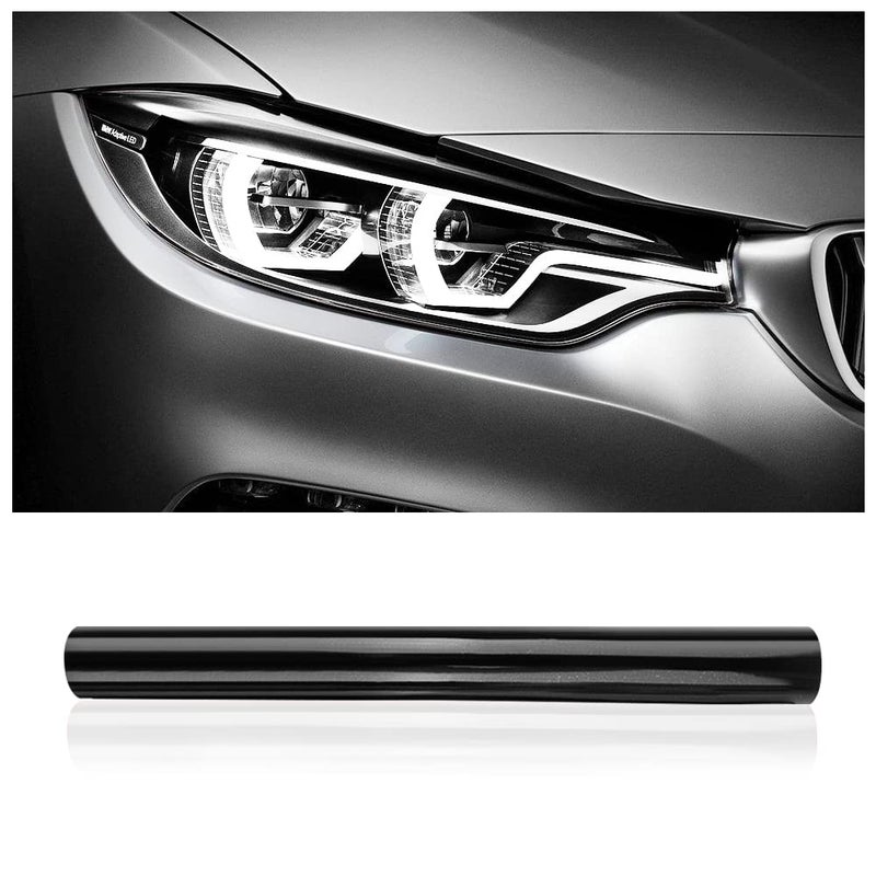 wedfish 12 X 48inch Car Light Tint Film CuttableStretchability Car Headlight Taillight Fog Light Vivid Vinyl Wrap ProtectorNonMarking SelfAdhesive Decals Car Decor Matte Black - Image 3