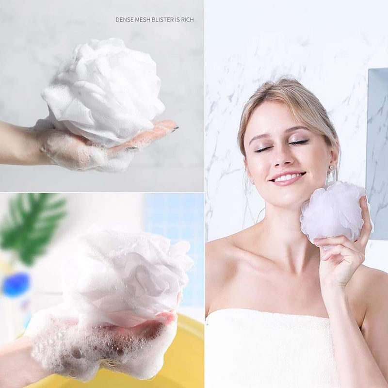ToolHouse 4 Pack Bath Sponge, PE Bath Sponges Shower Loofahs Mesh Sponge, Hanging Shower Sponge, Mesh Body Brush Balls -Exfoliate Cleanse, Soothe Skin, for Kids/Men and Women - Image 4