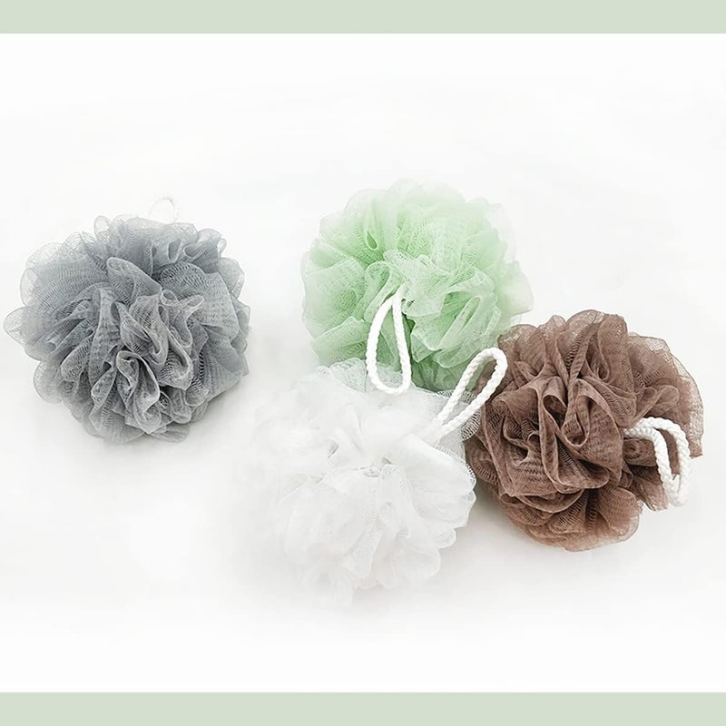 ToolHouse 4 Pack Bath Sponge, PE Bath Sponges Shower Loofahs Mesh Sponge, Hanging Shower Sponge, Mesh Body Brush Balls -Exfoliate Cleanse, Soothe Skin, for Kids/Men and Women - Image 2