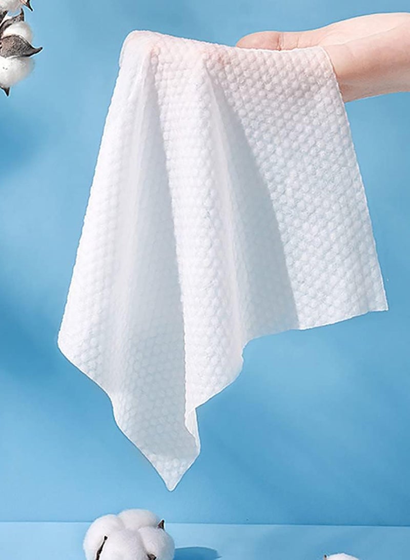 4 Pack Disposable Face Cloths for Washing, 100% Cotton Face Towel Lint Free Makeup Removing Towel, Dry Wet Dual Use, Ultra-Soft, Thicken, Extra Absorbent, for Delicate Skin - Image 2