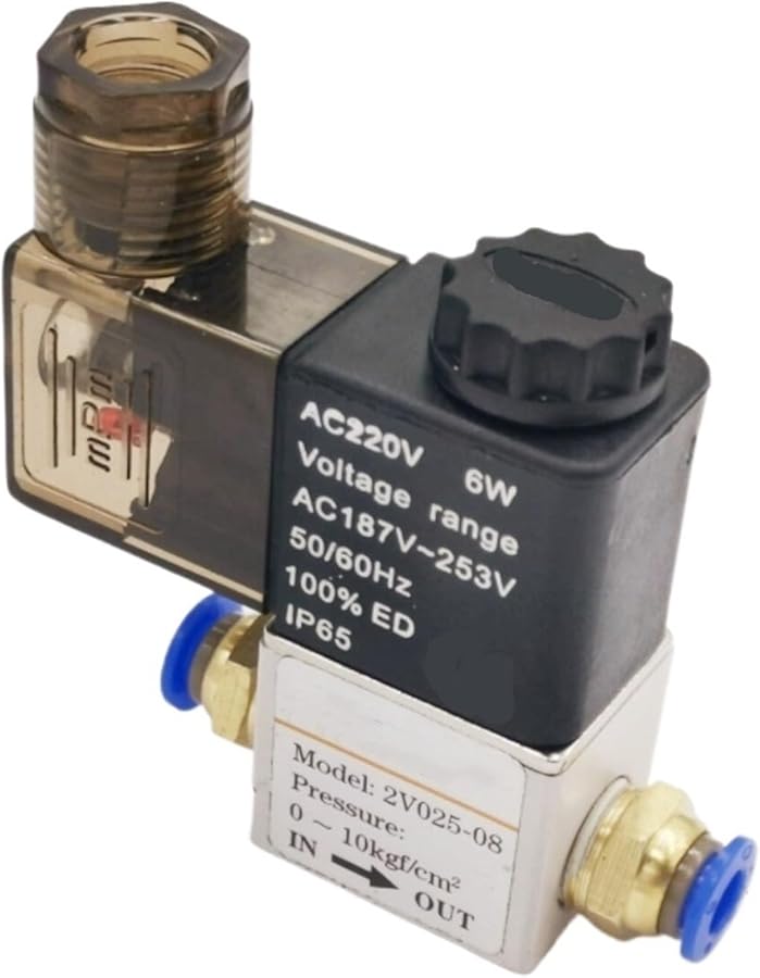 Pneumatic Solenoid Valve 2 Position 2 Port Normally Closed DC24V 6mm Barb - Image 1