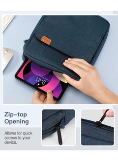 Joyelink 9-11 Inch Tablet Sleeve Bag,  Fits for iPad air 5 10.9" 2022, iPad Pro 11 M2 2022-2018, iPad 10th 10.9, Air 4 10.9, Tab S8 2022, Handle Carrying Case with Shoulder Strap, Dark Blue  - Image 3