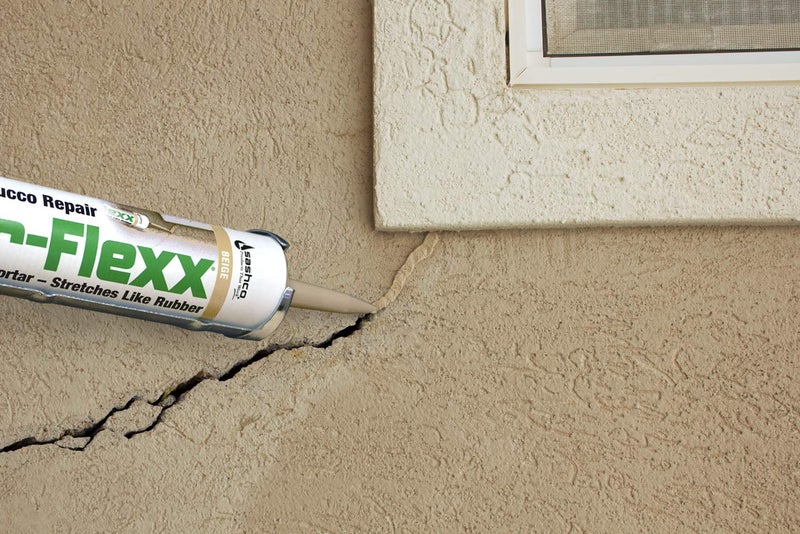 sashco Mor-Flexx Textured Caulk, Beige, 10.5 oz (Pack of 1) - Image 1